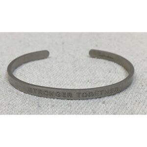 Mantraband Stronger Together Bangle - Silver